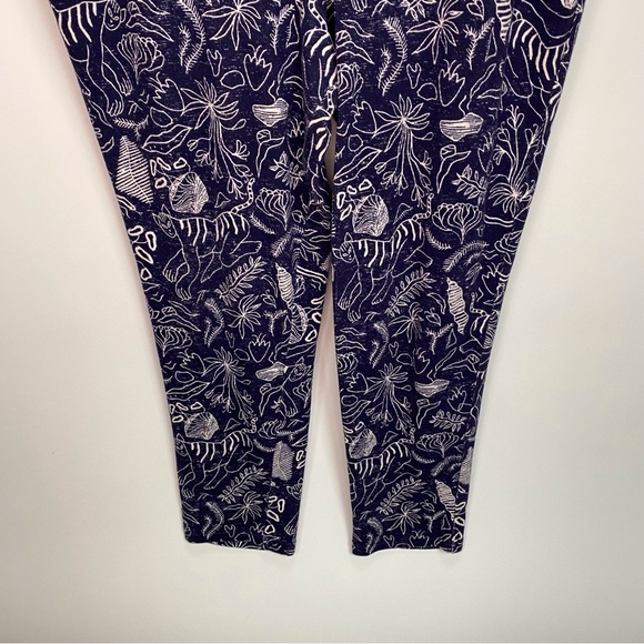 Anthropologie Adele Prost Fern Lounge Jumpsuit XL Blue Pajama One Piece - Picture 15 of 16